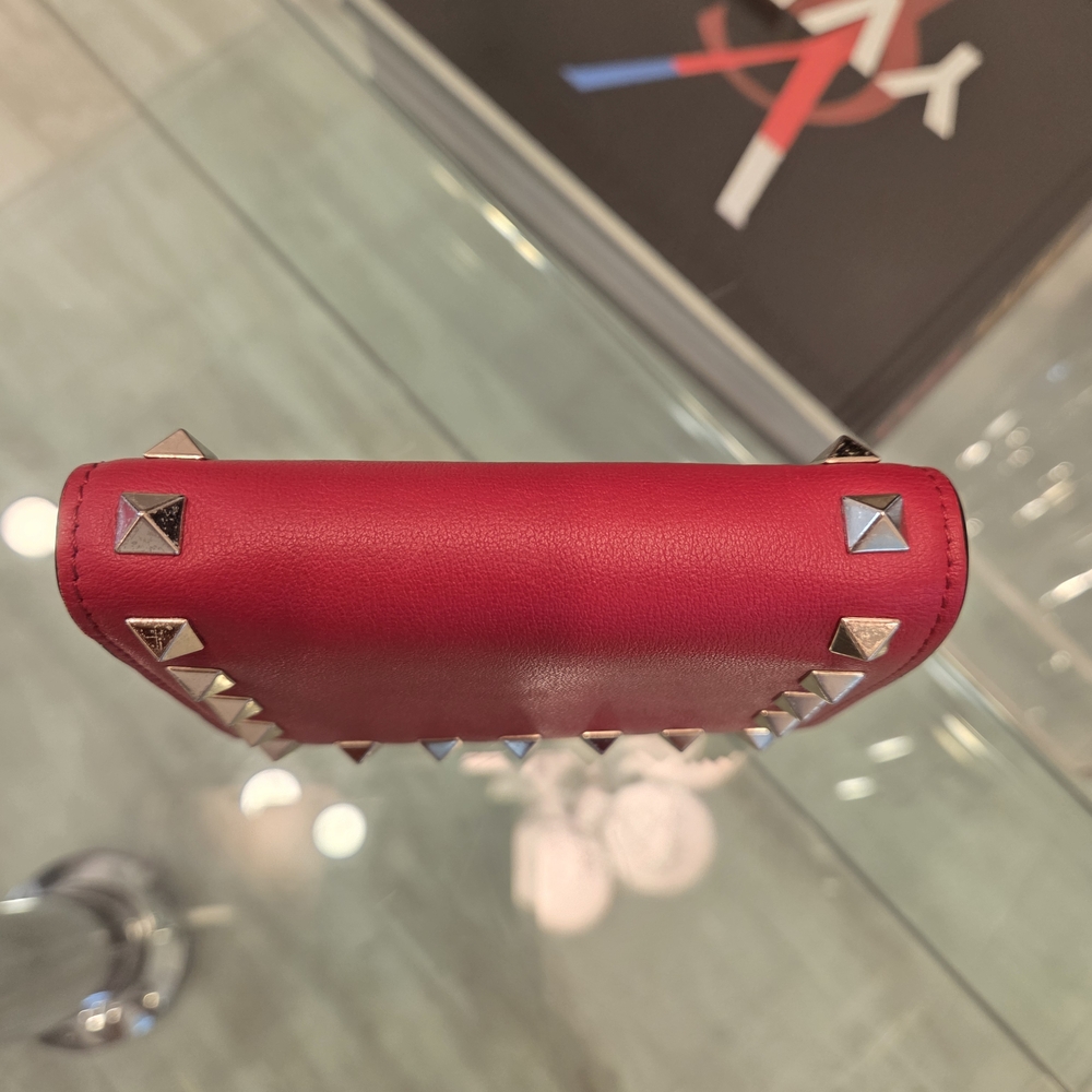 Valentino Garavani Rockstud Red Small wallet with Gift Box and Dust Bag - Picture 10 of 14